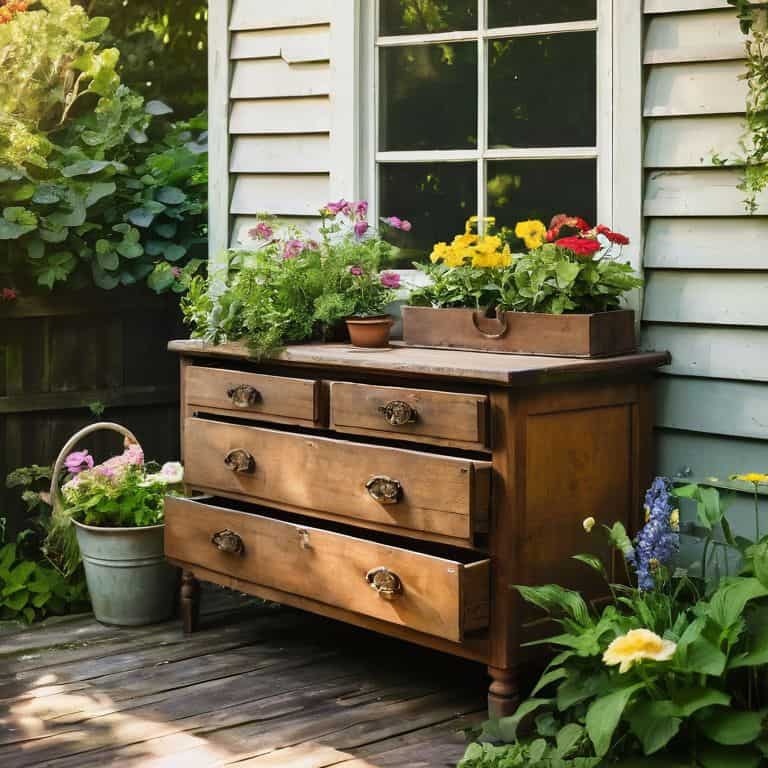 Taming Decluttered Items with upcycled furniture