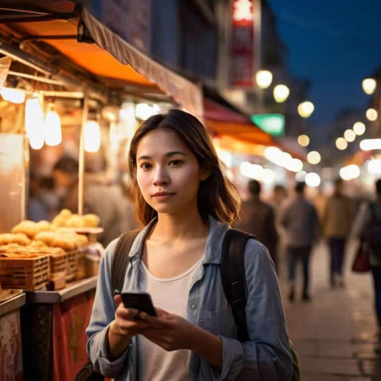 Woman with Safety Net on smartphone