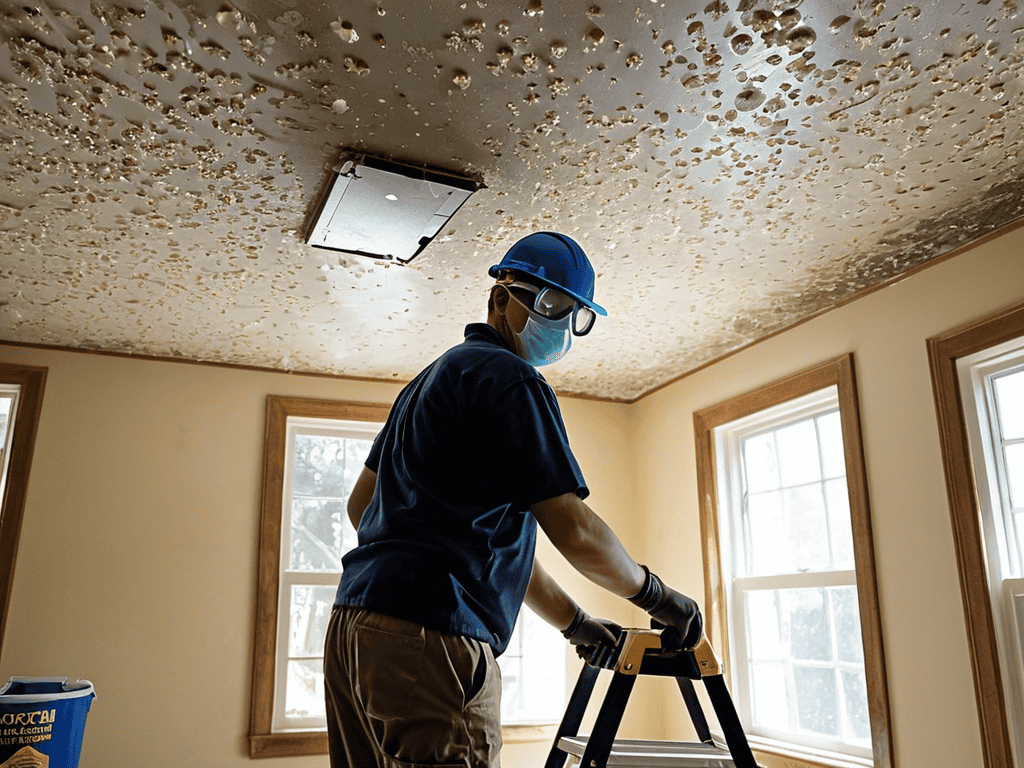 Popcorn ceiling removal safety tips