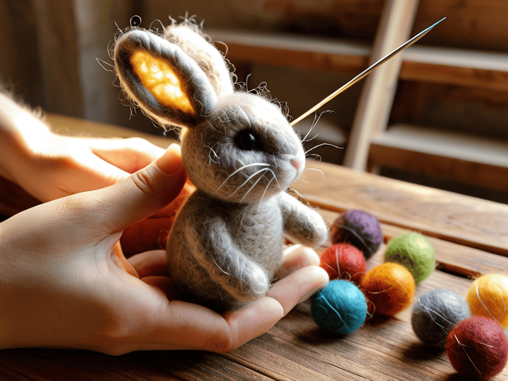 Needle felting animal paws and claws