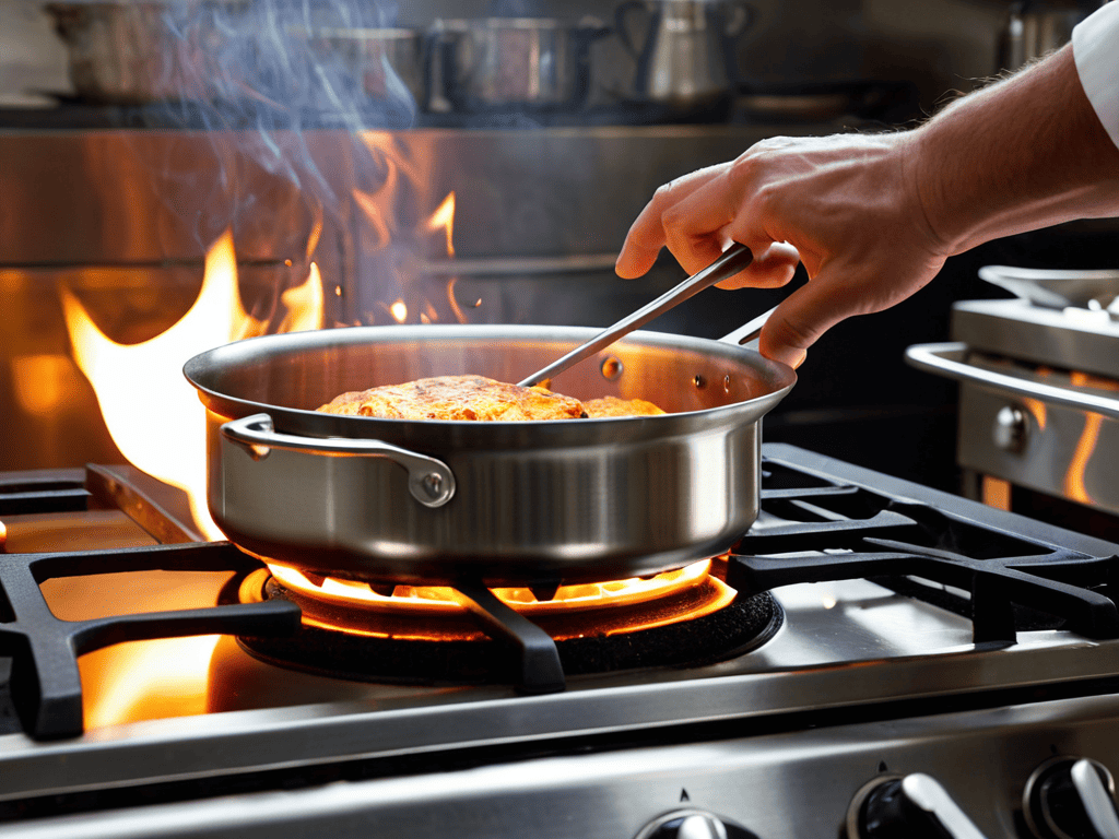 Gas Cooking with Open Flames