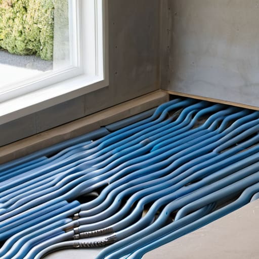 Hydronic radiant cooling layout design diagram.